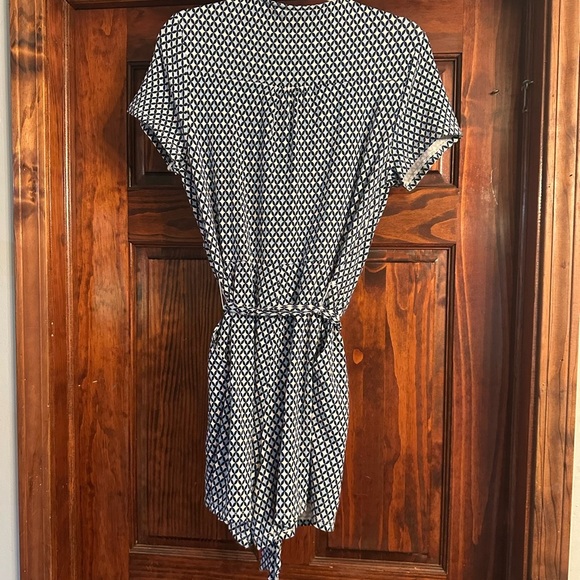Boden Blue and White Wrap Romper - Picture 2 of 3
